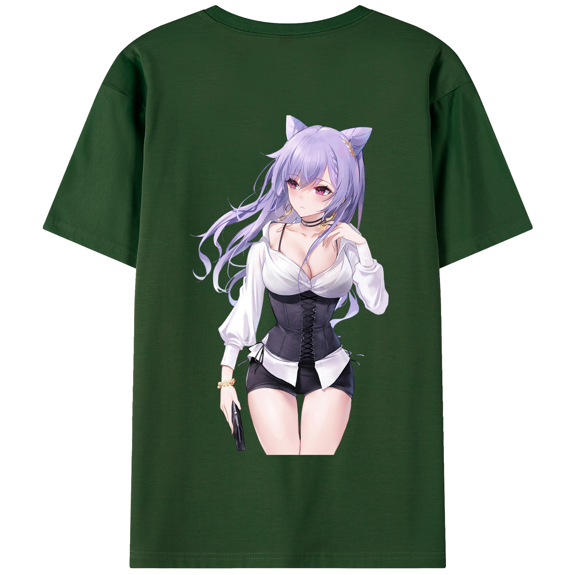 げんし神 刻晴 こくせい genshin Kokusei 綿100％半袖Tシャツ（背面プリント）